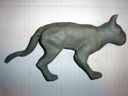 Котенок из скульптурного пластилина