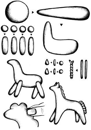 Схемы лепки для дошкольников