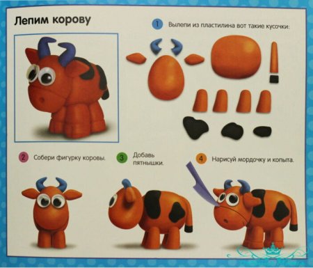 Животные из пластилина пошагово