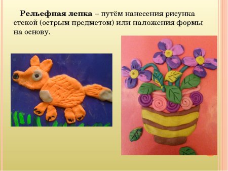Рельефная лепка из пластилина