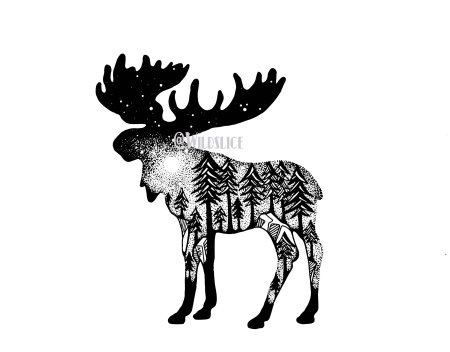Олень орнамент