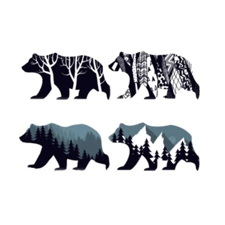 Силуэт медведя