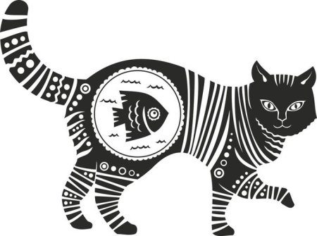 Стилизованные силуэты животных