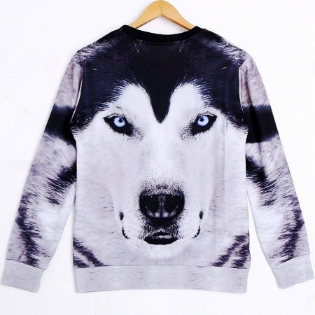 Мужская толстовка 3d хаски XL