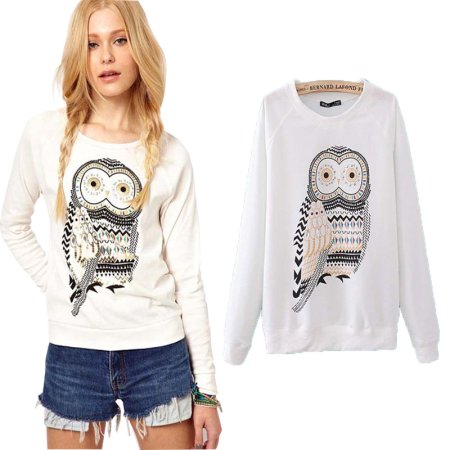 Белые кофты с принтами