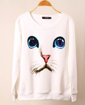 Кофты с принтом кота