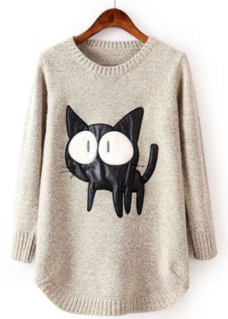 Футболка с принтом кошки