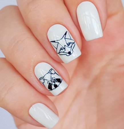 Маникюр геометрия животные