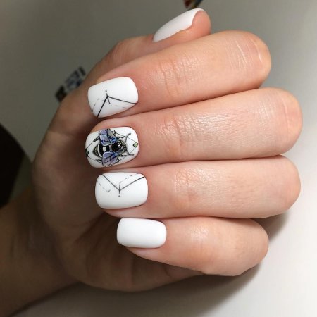 Маникюр с глазами