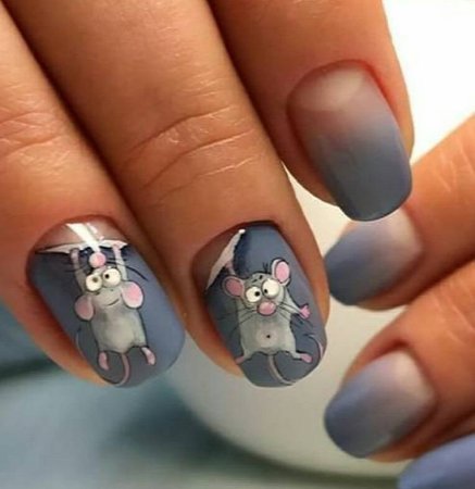 Зверюшки на ногтях