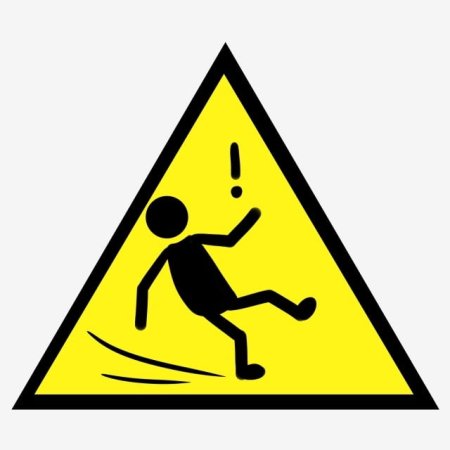 Осторожно скользко табличка