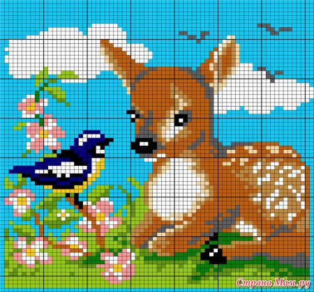 Животные крестиком