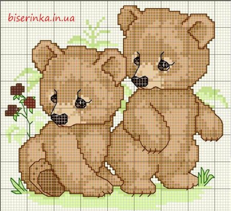 Вышивка крестом Медвежонок