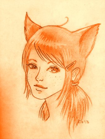 Девочка Лисичка рисунок