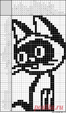 Монохромная вышивка тигр