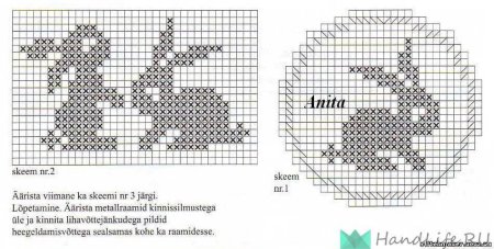 Жаккардовый узор кошачьи лапки