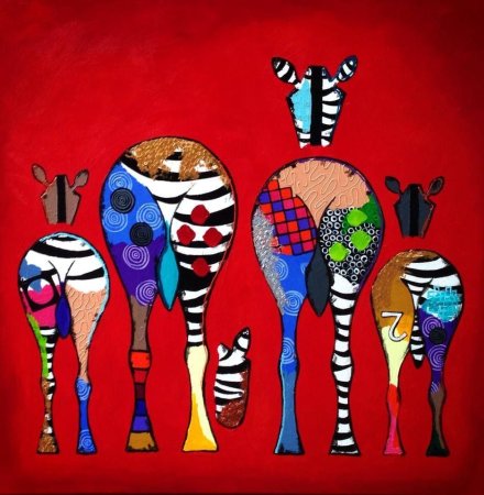 Картины зебры в африканском стиле
