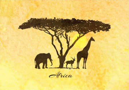 Рисунки животных в африканском стиле (49 фото)