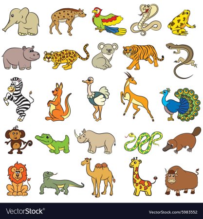 Картинки для детей для печати африканские животные