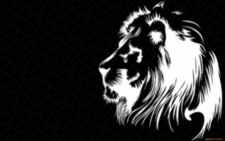 Очертания Льва на черном фоне