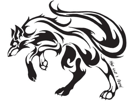 Стилизованное изображение волка