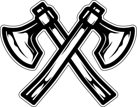 Наклейки для травления топора