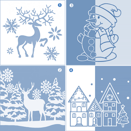 Трафареты для росписи окон