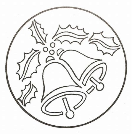 Трафареты на окна колокольчики