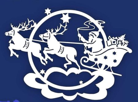 Трафареты на окна новогодние