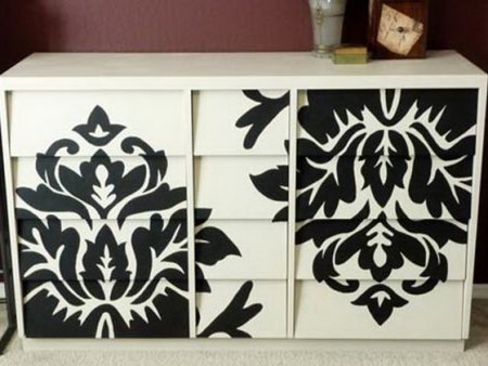 Трафаретная роспись мебели
