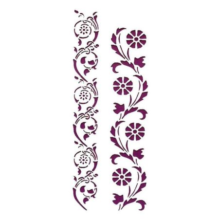 Цветочный орнамент в полосе