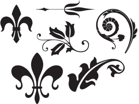 Трафарет вензеля для декора