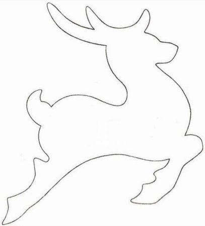 Трафарет оленя для вырезания