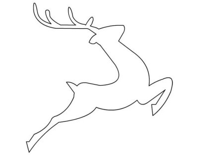 Трафарет оленя для вырезания