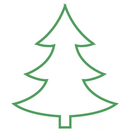 Елочка трафарет для вырезания