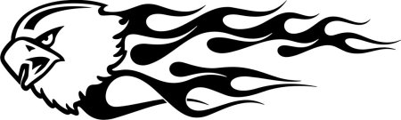 Трафарет пламя на машину