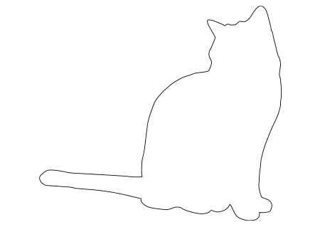 Трафарет кошки для вырезания