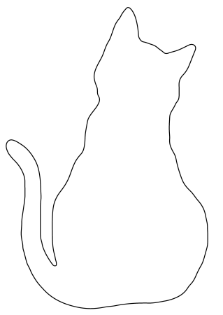 Трафарет кошки
