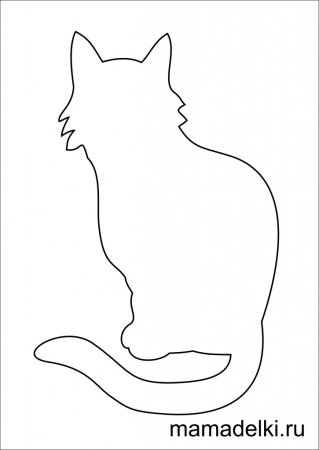 Трафарет котика для вырезания