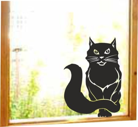 Украшения на окна коты