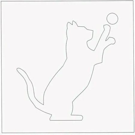 Трафарет кошки на окно