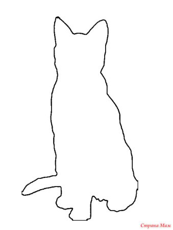 Трафарет котенка для вырезания