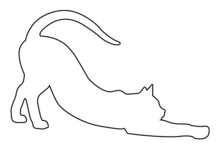 Трафарет кошки для вырезания