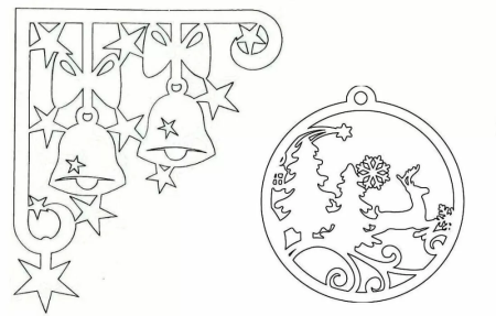Трафареты на новый год для вырезания на окно