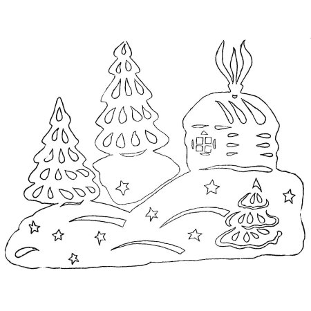 Новогодние вырезалки на окна