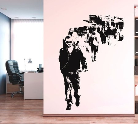 Крутой трафарет на стену