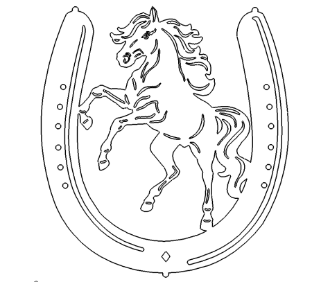 Подкова трафарет
