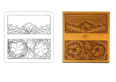 Тиснение на коже в стиле Шеридан эскизы