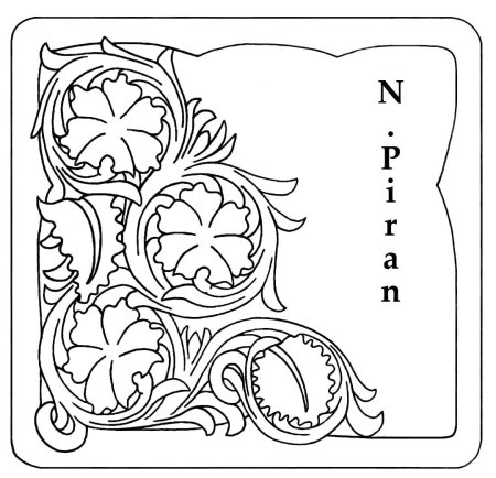 Тиснение Шеридан на коже эскизы