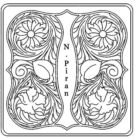 Эскиз для тиснения векторный